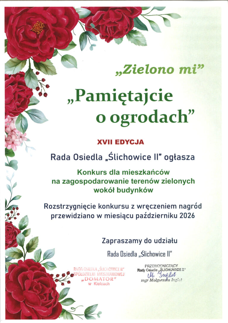 XVII edycja konkursu „Pamiętajcie o&nbsp;ogrodach”